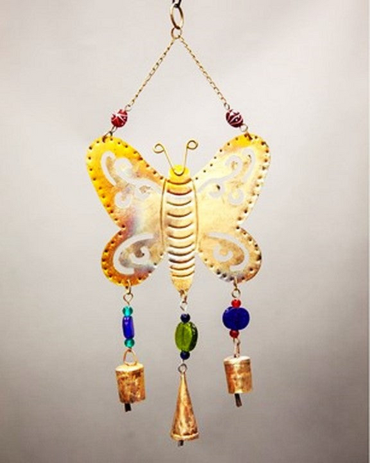 Butterfly Chime With Bells and Beads